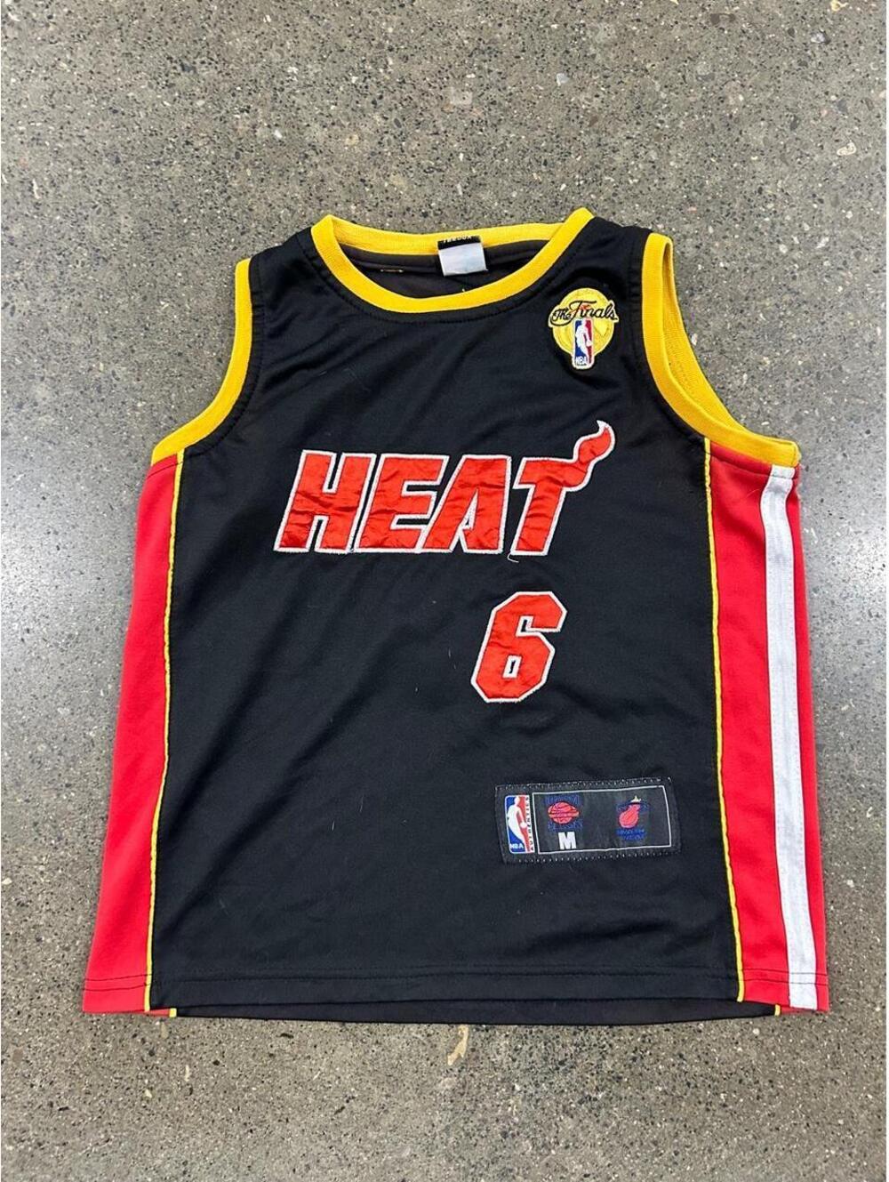 Vintage LeBron James Miami Heat NBA Finals Jersey Size Medium Youth